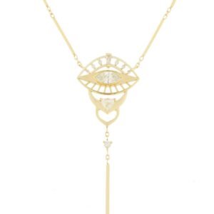 Dream maker marquise diamond eye necklace