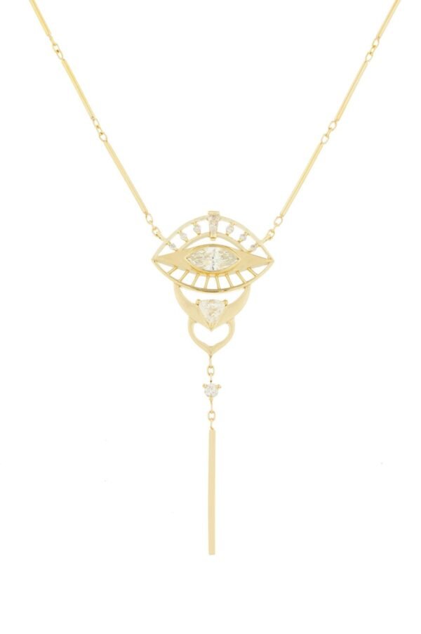 Dream maker marquise diamond eye necklace