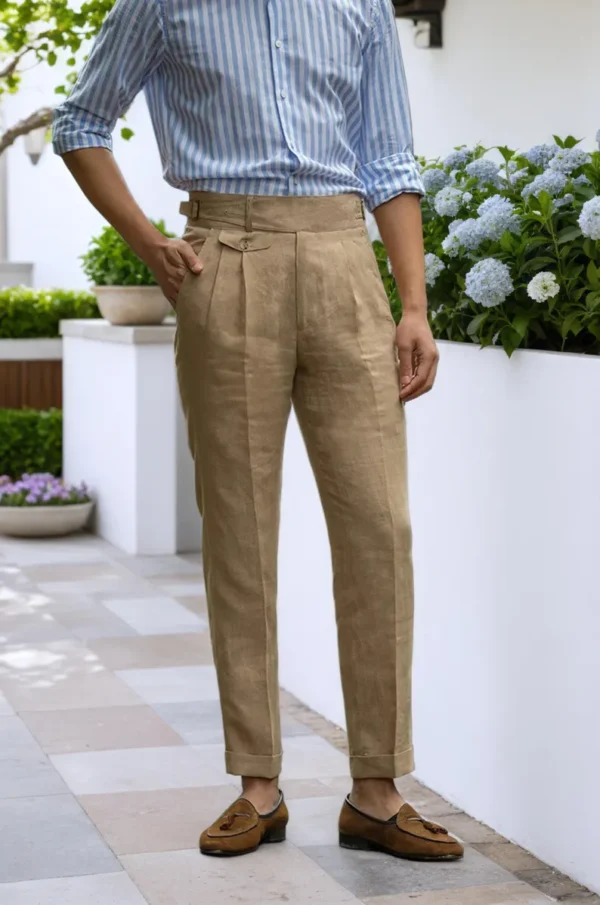 Vintage Gurkha Linen Pants For Men
