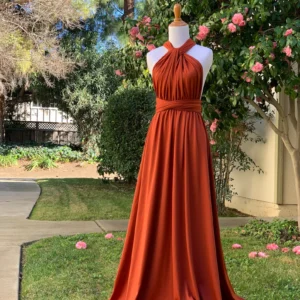 Rust Bridesmaid Dress