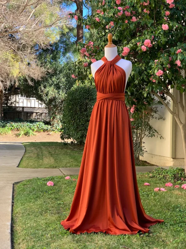 Rust Bridesmaid Dress